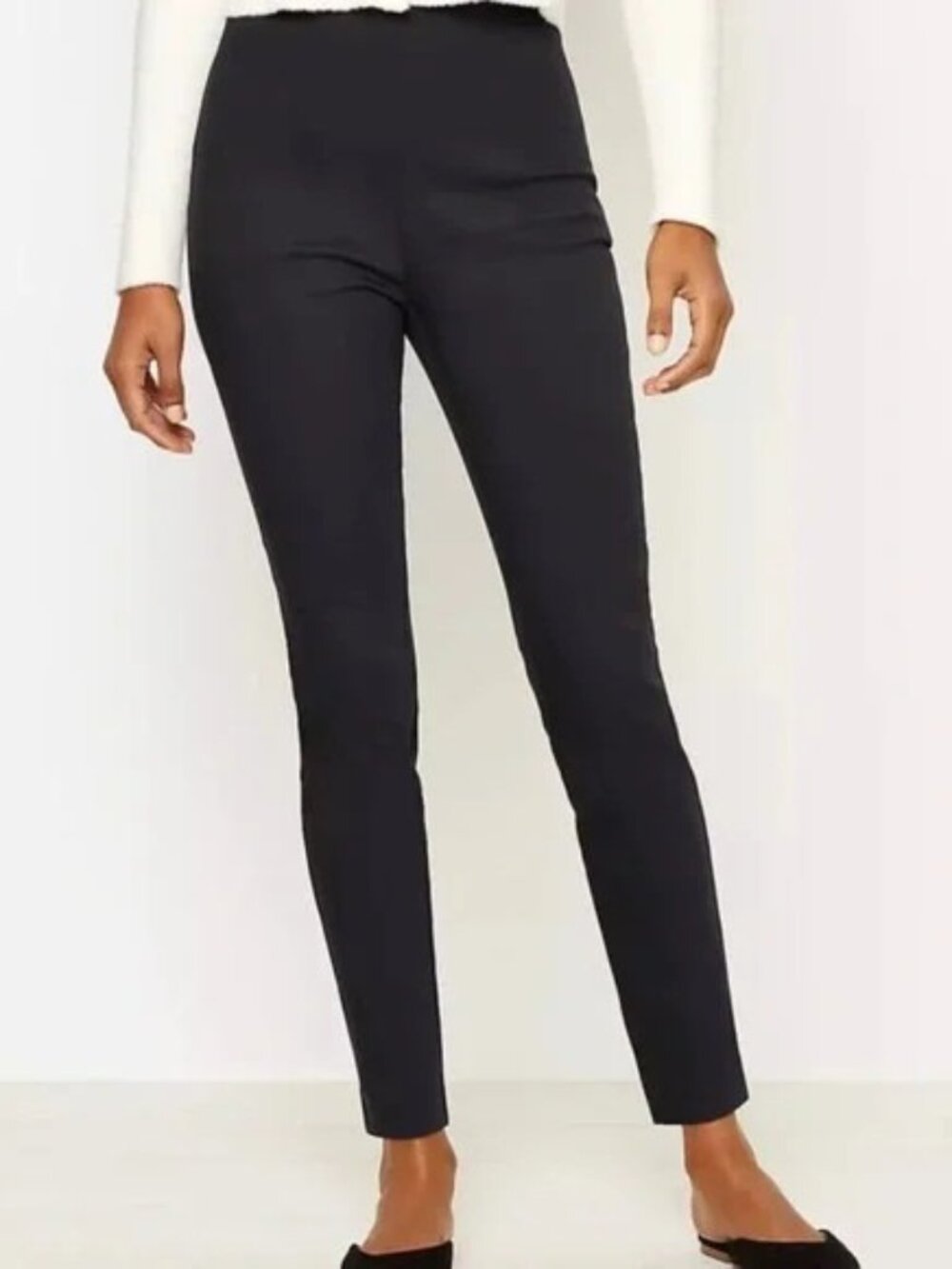 Ann Taylor LOFT Womens Size 6 High Waist Skinny Leg Side Zip Ankle Pants in Blue
